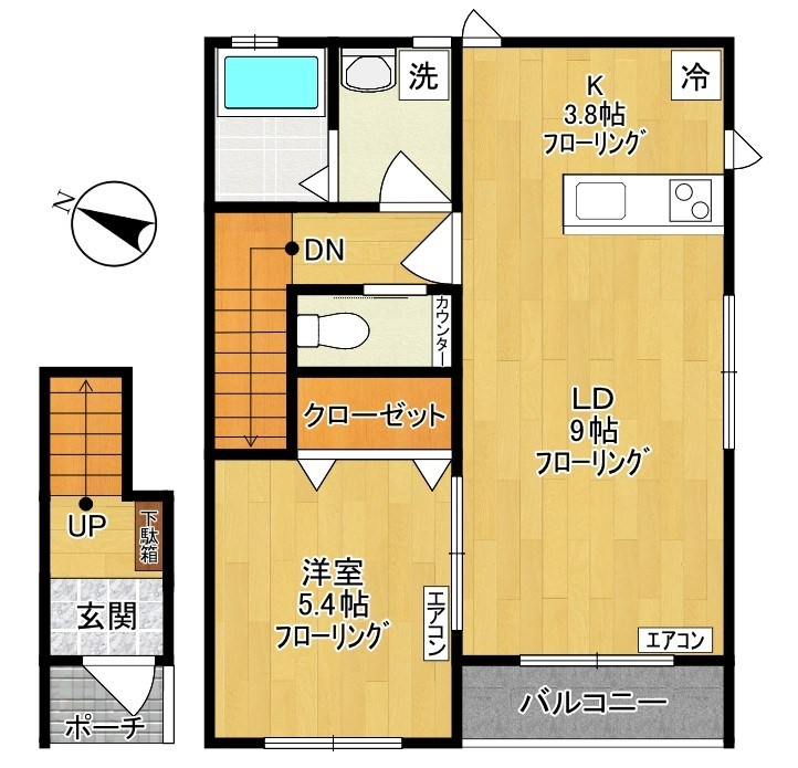 仮）菅5丁目アパート 203号室 間取り
