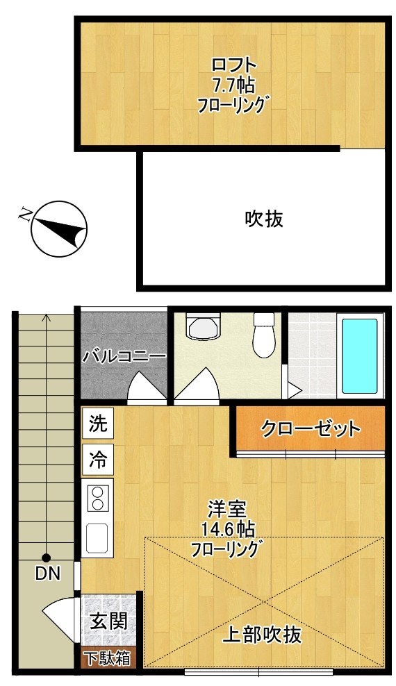 仮）菅野戸呂アパート  201号室 間取り
