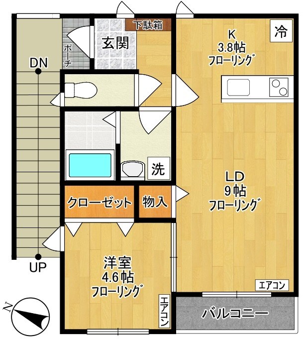 仮）菅5丁目アパート 201号室 間取り