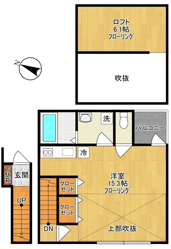 仮）菅野戸呂アパート  202号室 間取り