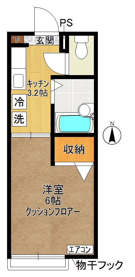 ブレーメンTAMA II 201号室 間取り