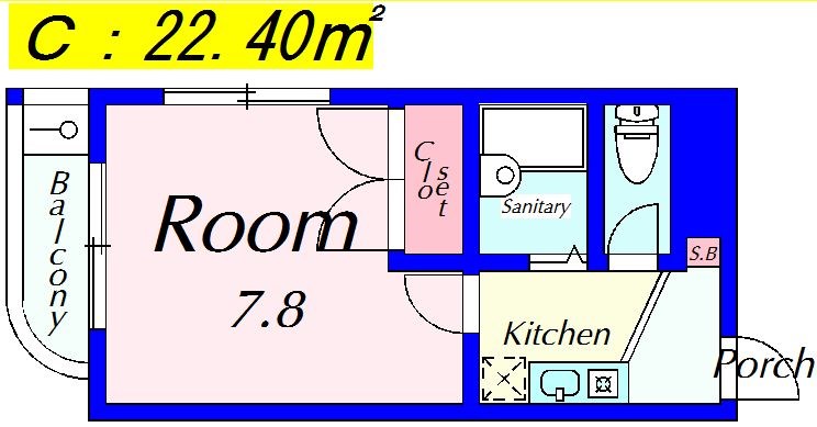 ハウスセゾン鞍馬口 208号室 間取り