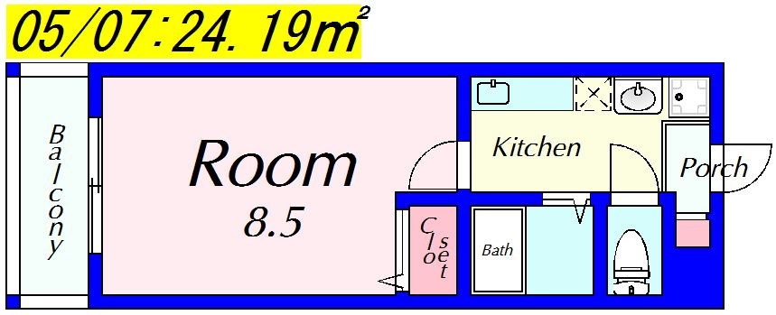 VINGT-SEPTきぬがさ 307号室 間取り
