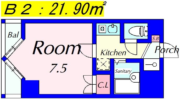 ハウスセゾン鞍馬口 206号室 間取り