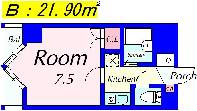 ハウスセゾン鞍馬口 505号室 間取り