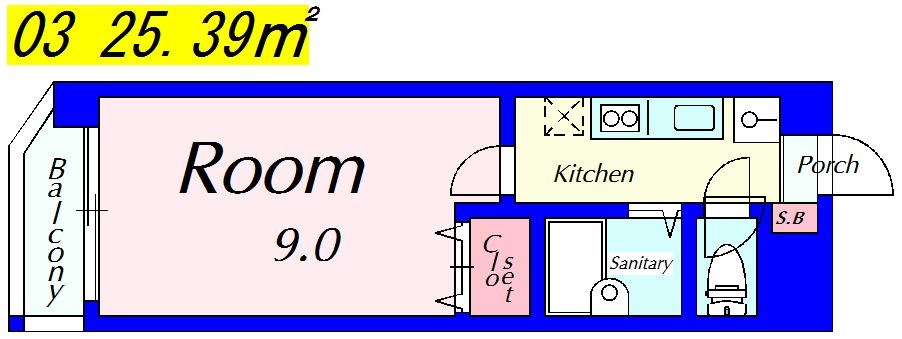ハウスセゾン朱雀大路 203号室 間取り