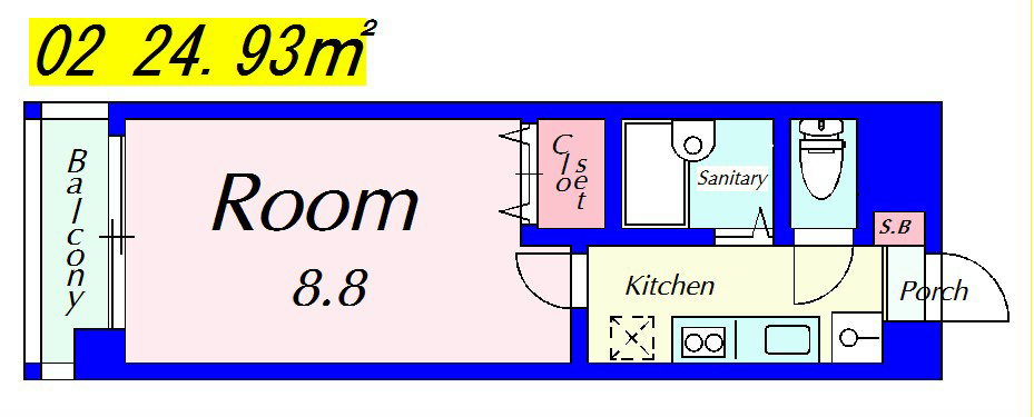 ハウスセゾン朱雀大路 902号室 間取り