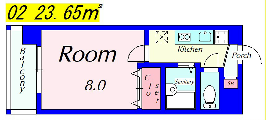 グリーンメイプル衣笠 302号室 間取り
