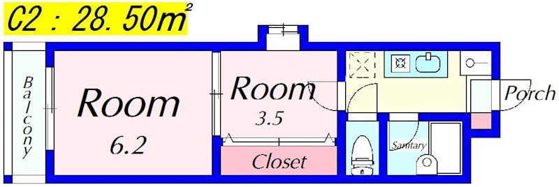 聖護院谷口マンション 202号室 間取り