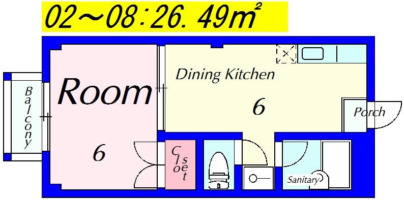 GANESHA 994 206号室 間取り