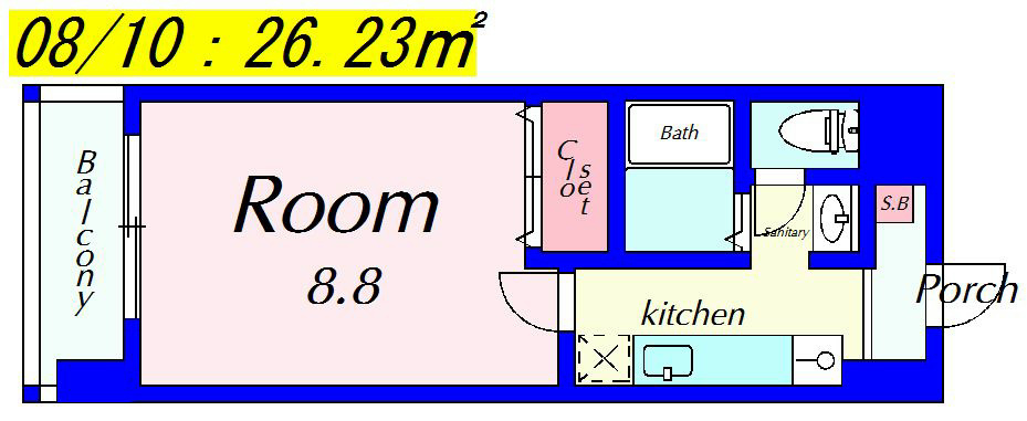 ハウスセゾン四条通 308号室 間取り