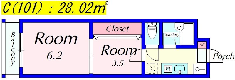 聖護院谷口マンション 間取り図