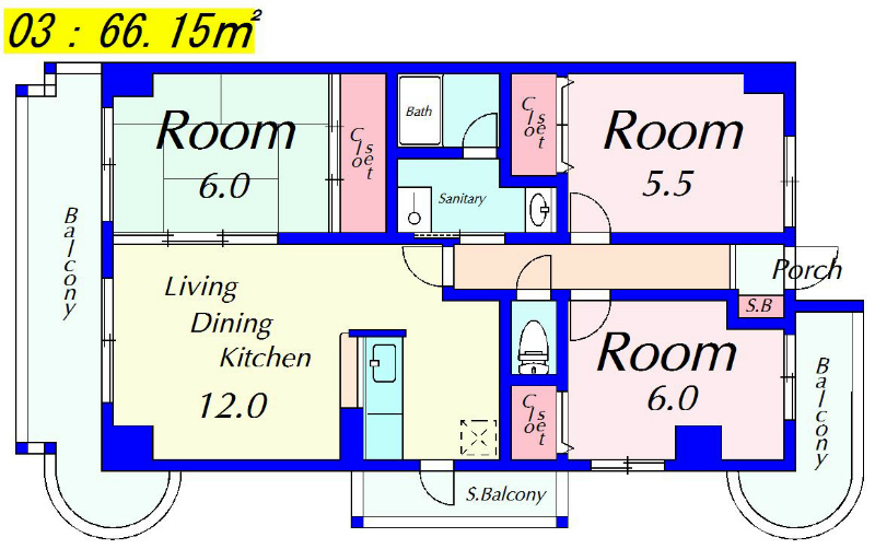 ロックフィールド 1103号室 間取り