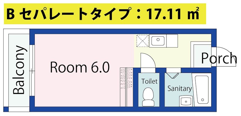 北浅ハイツ 220号室 間取り