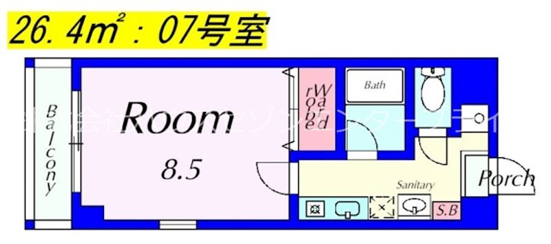 ルミエール吉岡 607号室 間取り