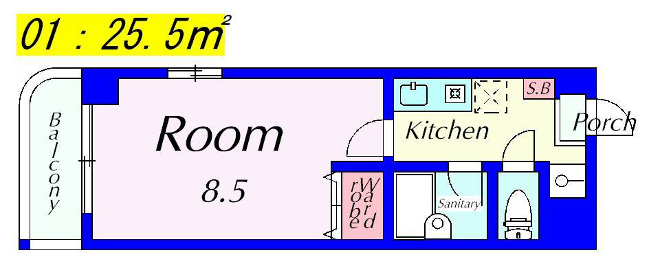 サンライズ西田 501号室 間取り