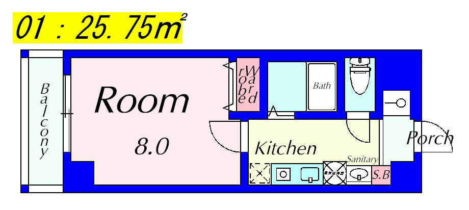 Rooms Ooji 601号室 間取り