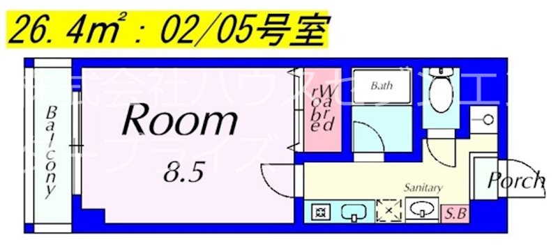 ルミエール吉岡 305号室 間取り