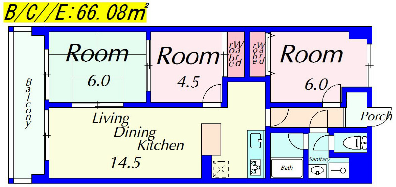 ファミールDAN 5E号室 間取り