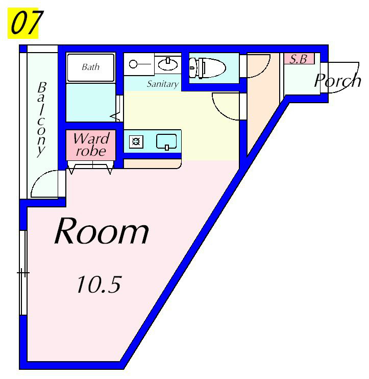 フェイム瀬田 207号室 間取り