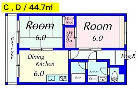 M'sマンション 3-D号室 間取り