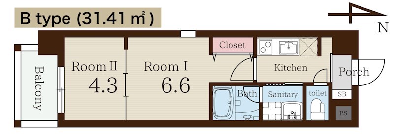 アート西大路レジデンス 201号室 間取り