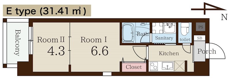アート西大路レジデンス 404号室 間取り
