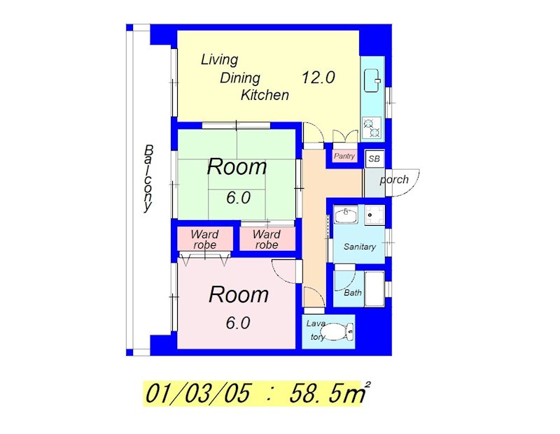 Green Coat 505号室 間取り