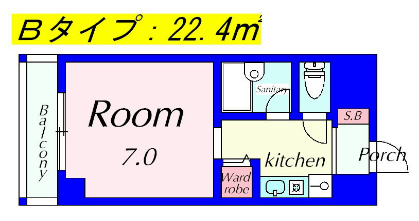 萱野ビル 708号室 間取り