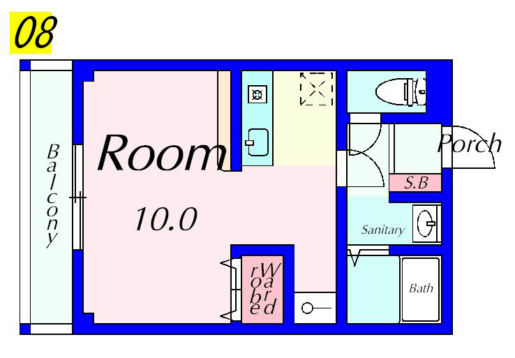 フェイム瀬田 208号室 間取り
