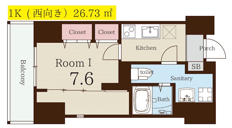 アート四条堀川 202号室 間取り