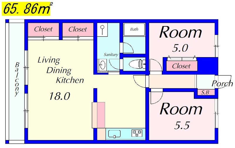 サンハイツ南志賀 間取り図