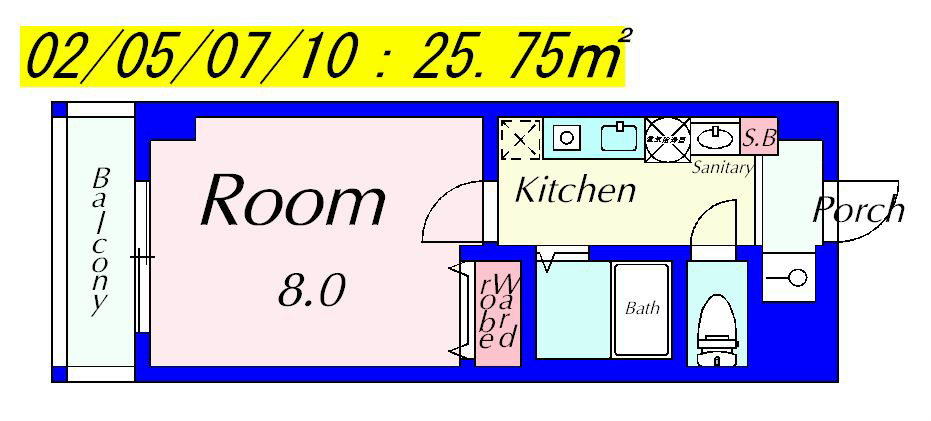 Rooms Ooji 805号室 間取り