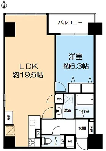 クオン四条柏屋町 間取り図