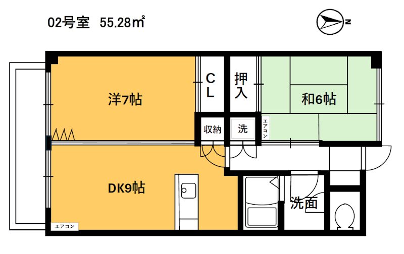 ヴィレッヂ西賀茂 202号室 間取り