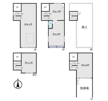 上京区仲御霊町1棟ビル 間取り