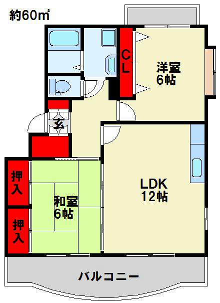 ボネール門司 302号室 間取り