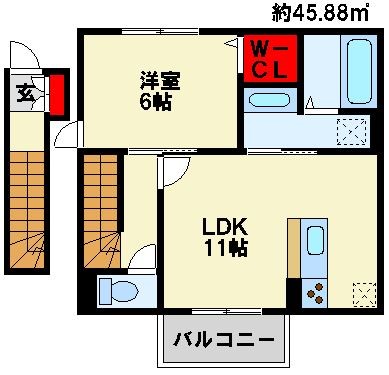 コスモ三萩野 間取り
