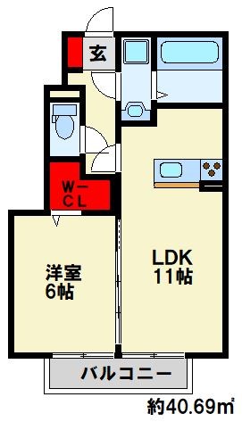 サンレトロ 101号室 間取り