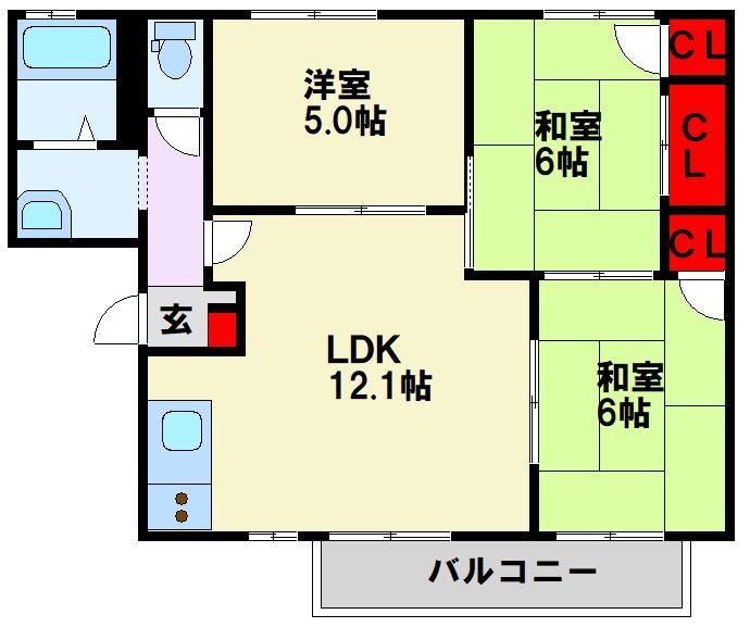 フレグランスK 203号室 間取り