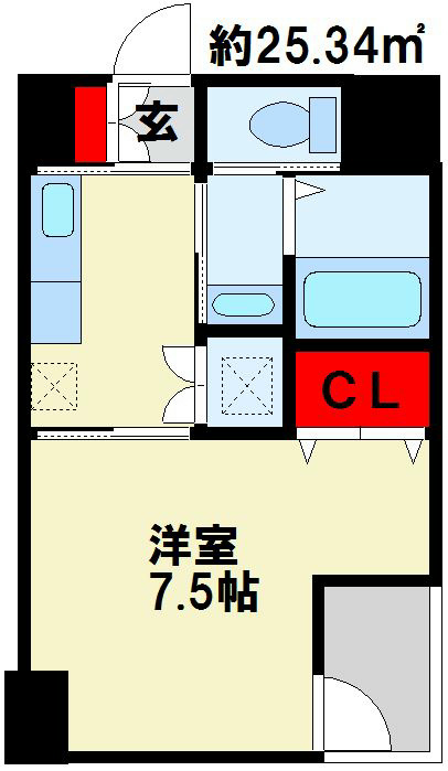 モナトリエ  407号室 間取り