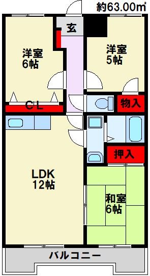 サンローゼ本城 間取り図