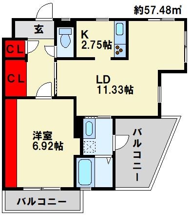 RIO　CEREZO 301号室 間取り
