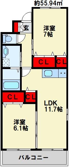 グレースガーデン 間取り図