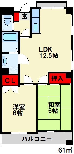 ハーモナイズ361 208号室 間取り
