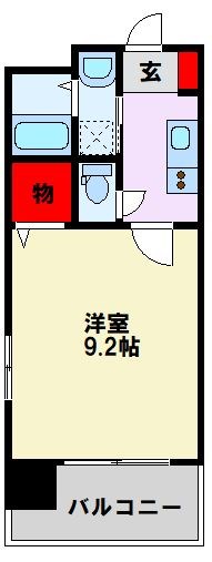 フリーアメニティONE 107号室 間取り