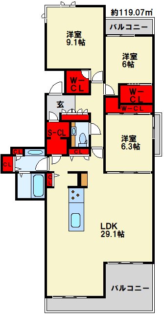 MASTメゾン小倉宇佐町 間取り