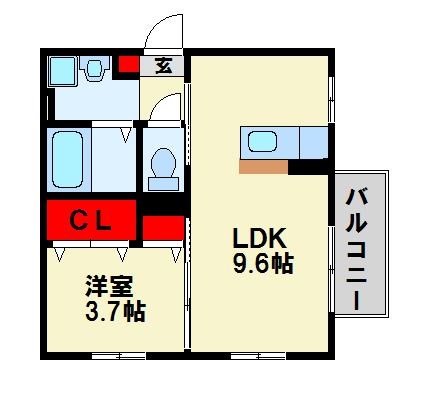 リーフコート星ヶ丘 201号室 間取り