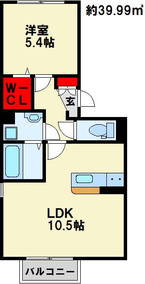 D-room南方 306号室 間取り