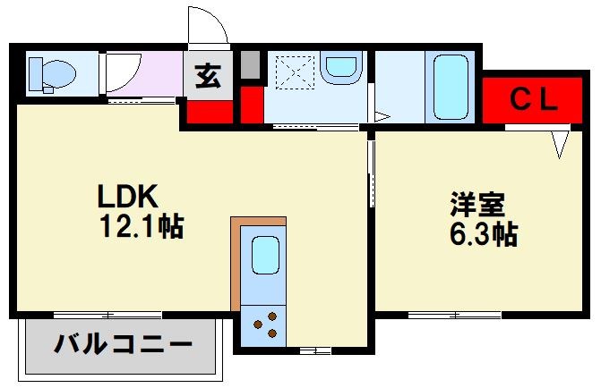 シャーメゾン則松東 間取り